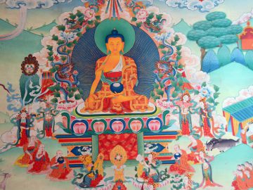 Pokhara Karma Dubgyu Chokhorling Monastery 10 Shakyamuni Buddha Painting In The Main Prayer Hall