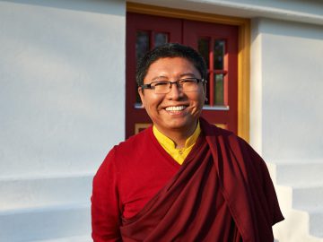 Tsoknyi Rinpoche visiting the new temple of Karma Tashi Ling in Oslo, Norway on March 2014.